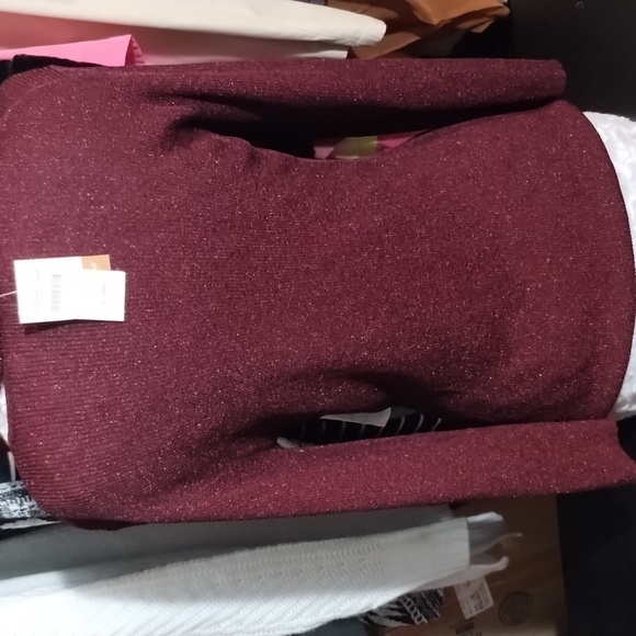 Coldwater Creek knit sweater with scarf sparkle Large - Picture 9 of 11